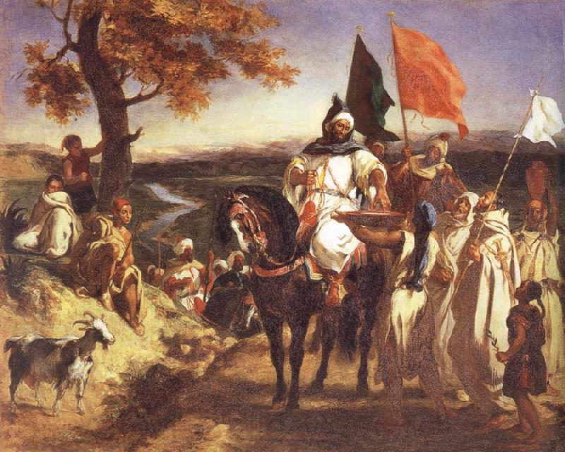Eugene Delacroix Moroccan Chieftain Receiving Tribute Spain oil painting art